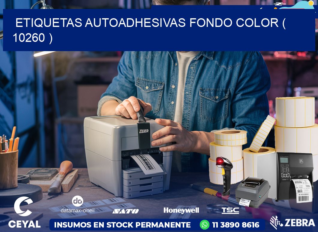 ETIQUETAS AUTOADHESIVAS FONDO COLOR ( 10260 )