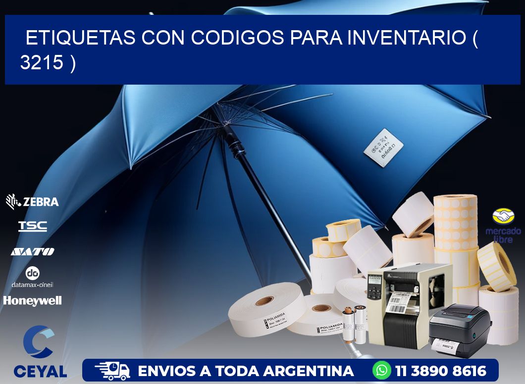 ETIQUETAS CON CODIGOS PARA INVENTARIO ( 3215 )