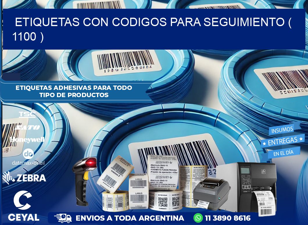 ETIQUETAS CON CODIGOS PARA SEGUIMIENTO ( 1100 )