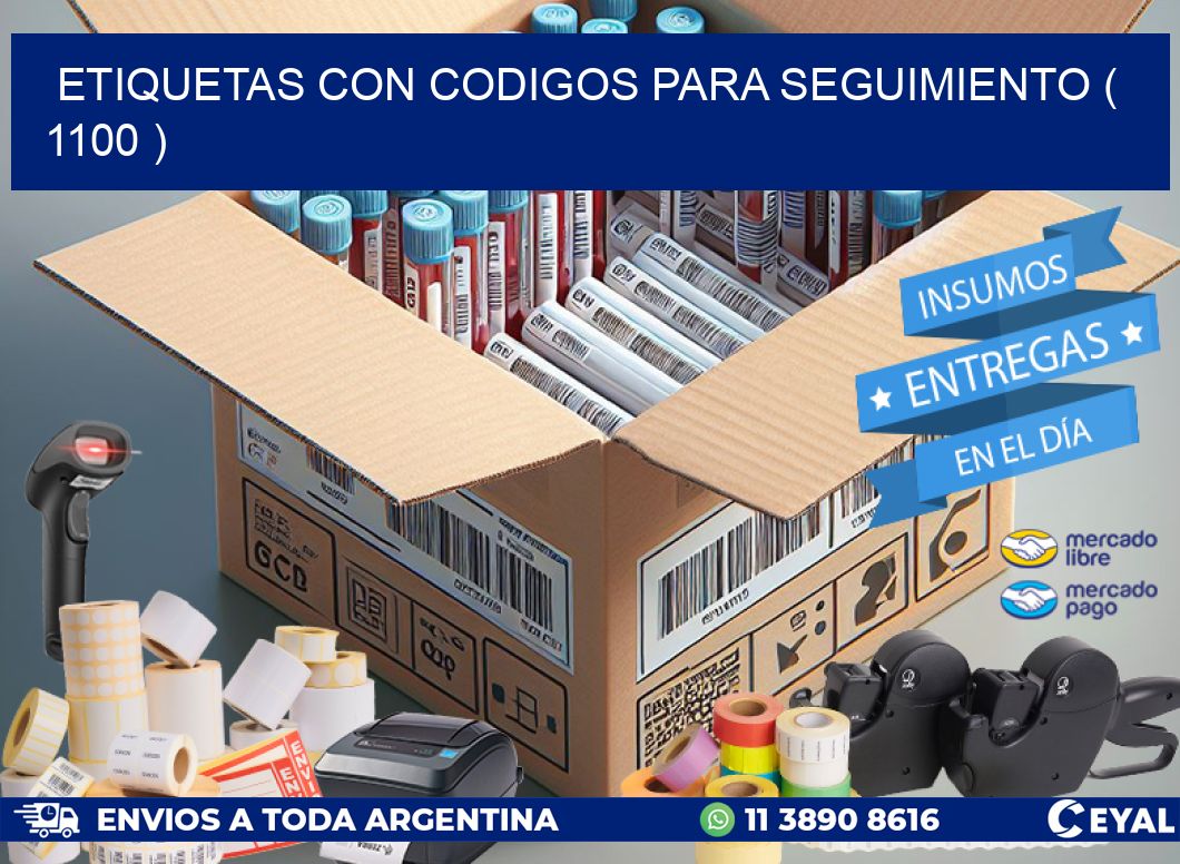 ETIQUETAS CON CODIGOS PARA SEGUIMIENTO ( 1100 )