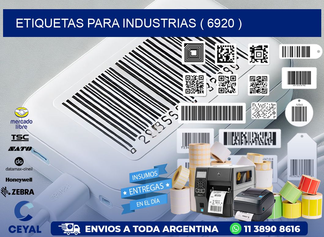 ETIQUETAS PARA INDUSTRIAS ( 6920 )
