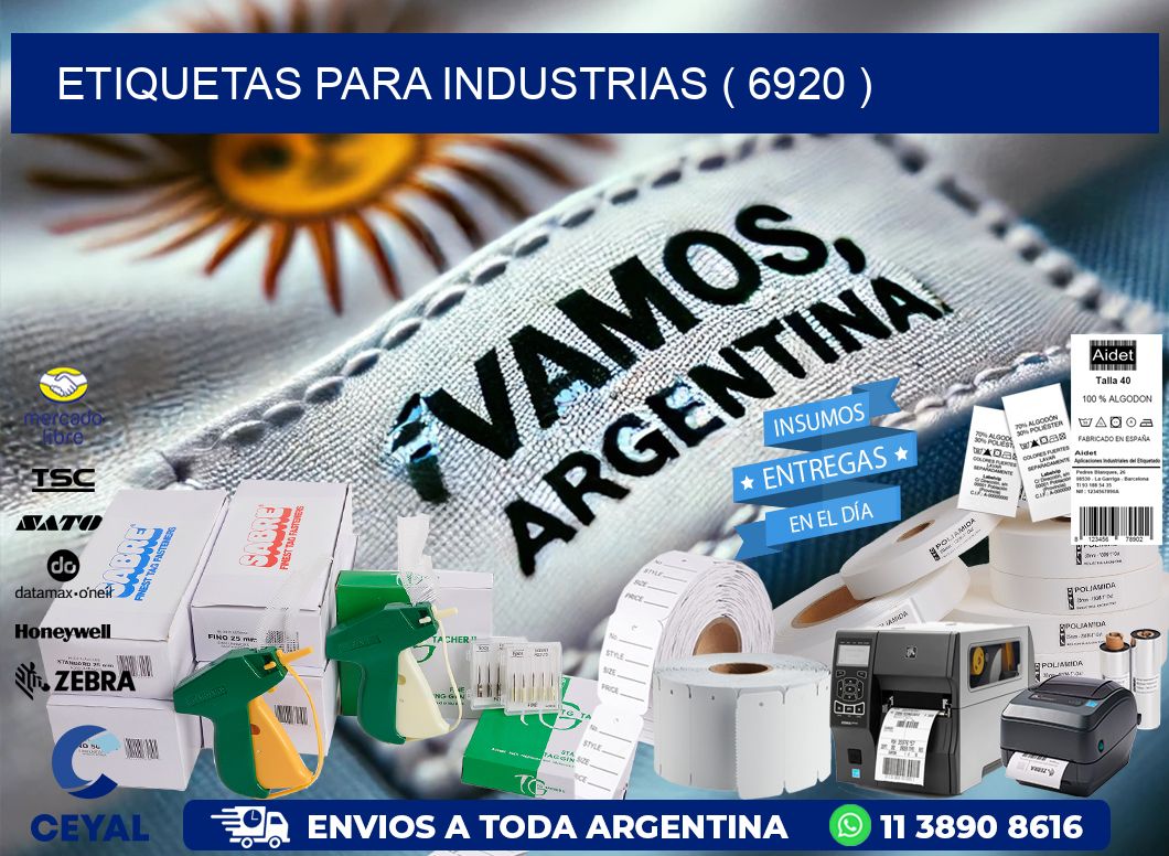 ETIQUETAS PARA INDUSTRIAS ( 6920 )