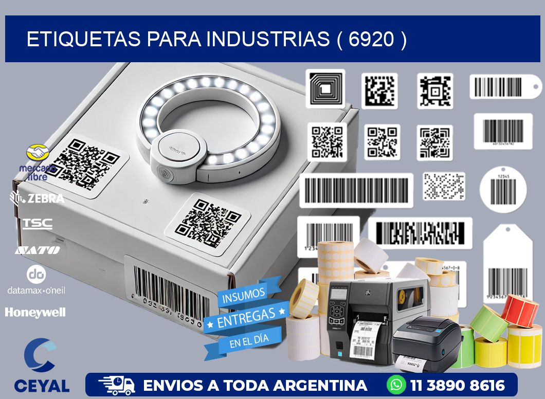 ETIQUETAS PARA INDUSTRIAS ( 6920 )