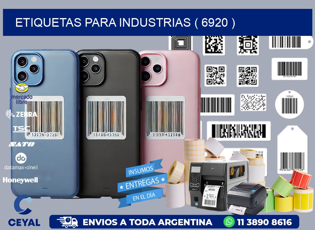 ETIQUETAS PARA INDUSTRIAS ( 6920 )