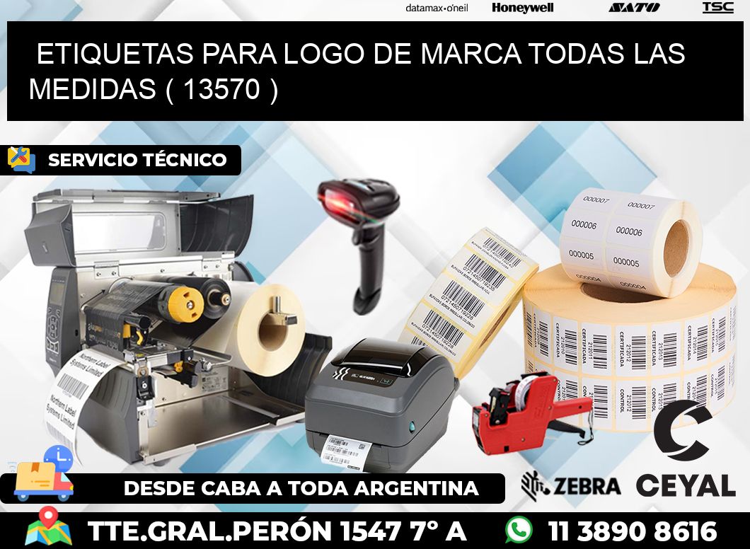 ETIQUETAS PARA LOGO DE MARCA TODAS LAS MEDIDAS ( 13570 )