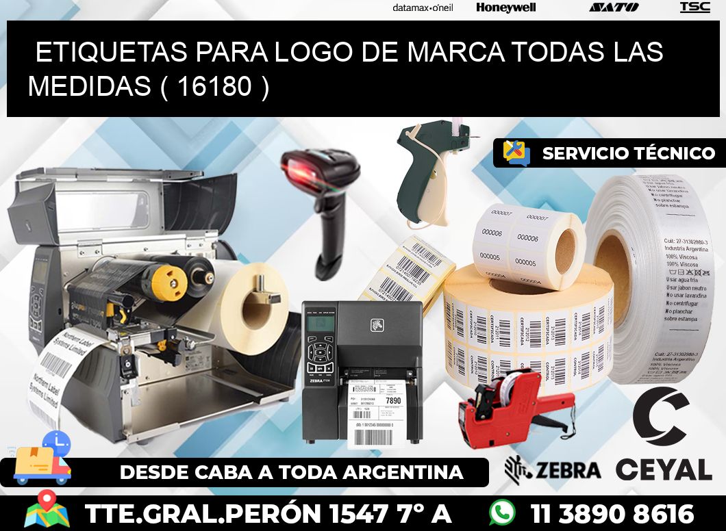 ETIQUETAS PARA LOGO DE MARCA TODAS LAS MEDIDAS ( 16180 )