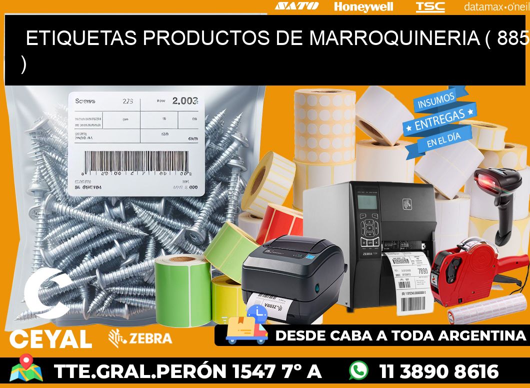 ETIQUETAS PRODUCTOS DE MARROQUINERIA ( 885 )