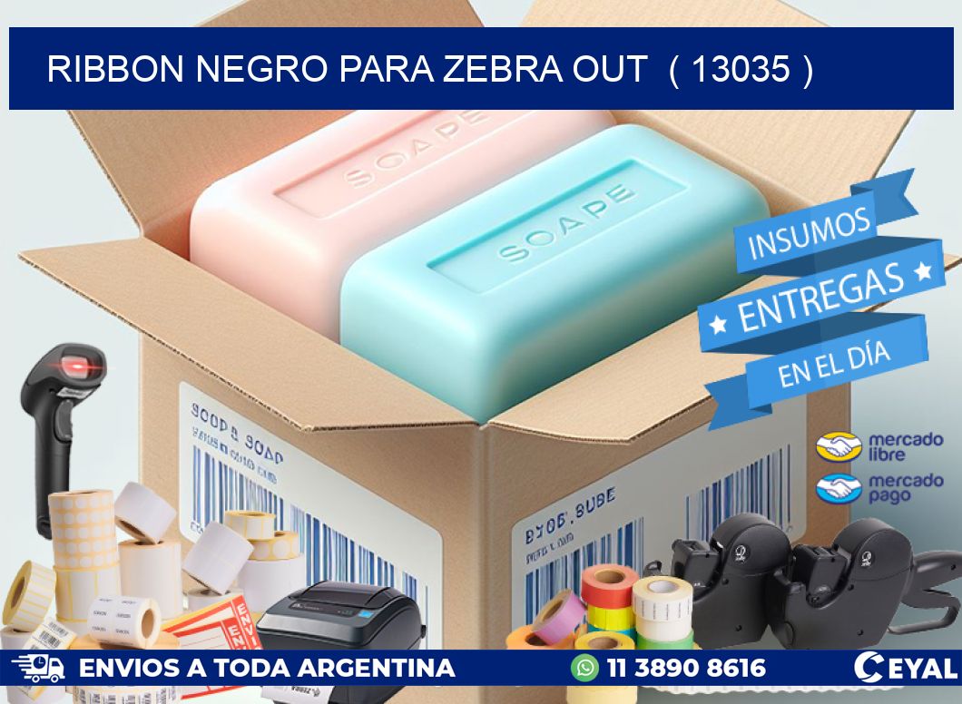 RIBBON NEGRO PARA ZEBRA OUT ( 13035 )