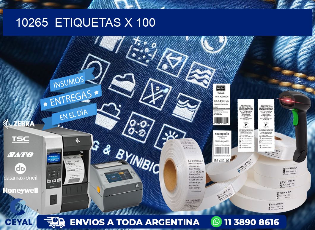 10265 ETIQUETAS X 100