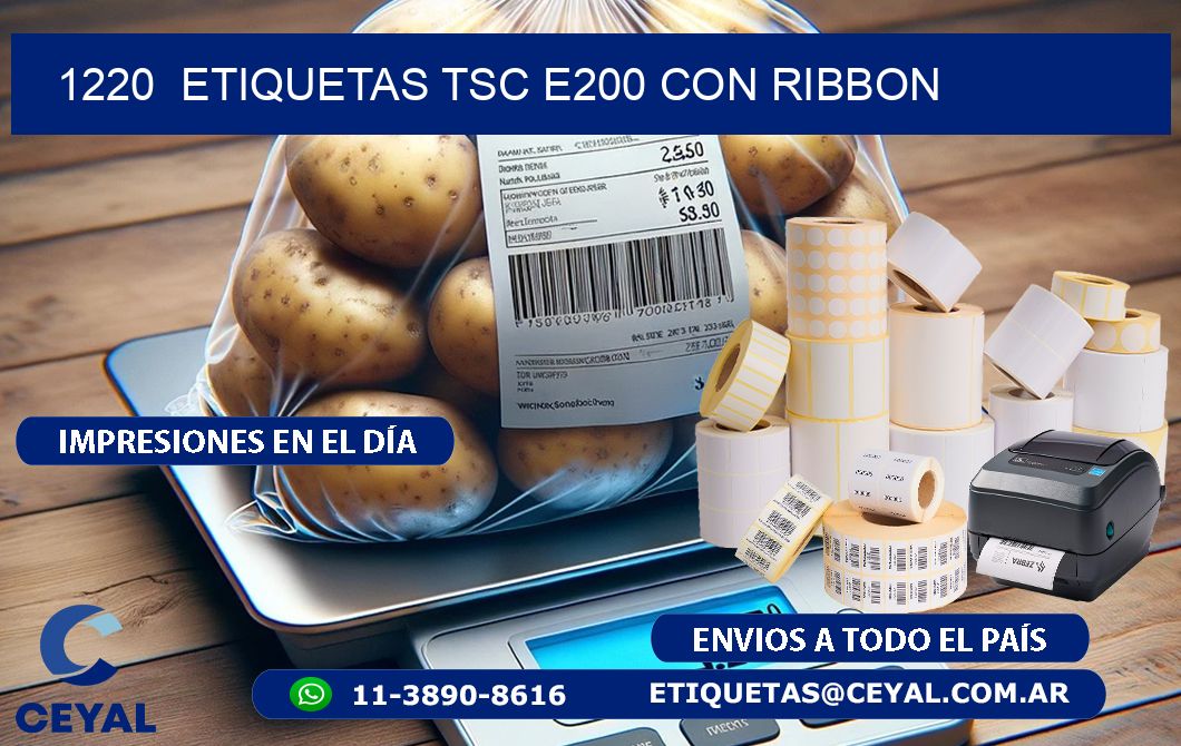 1220 ETIQUETAS TSC E200 CON RIBBON