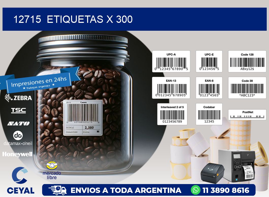 12715 ETIQUETAS X 300