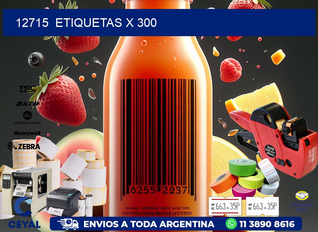 12715 ETIQUETAS X 300