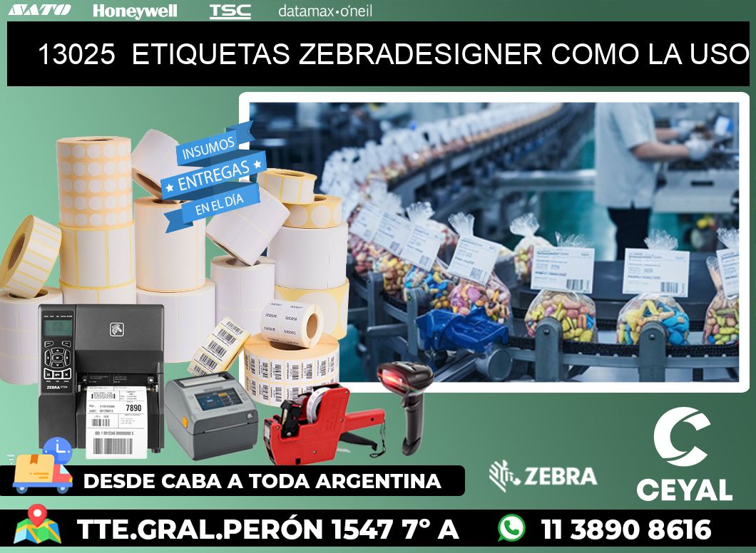 13025 ETIQUETAS ZEBRADESIGNER COMO LA USO