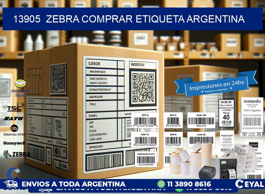 13905 ZEBRA COMPRAR ETIQUETA ARGENTINA
