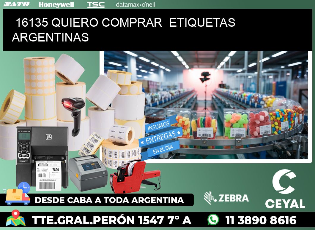 16135 QUIERO COMPRAR ETIQUETAS ARGENTINAS