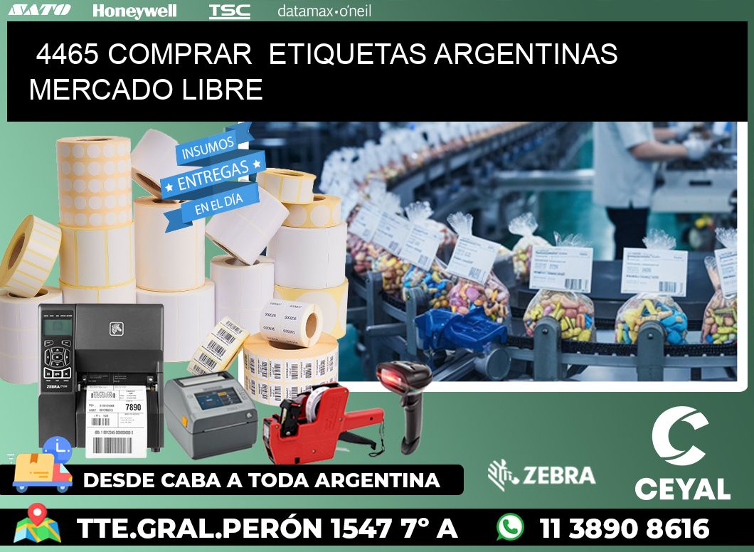4465 COMPRAR ETIQUETAS ARGENTINAS MERCADO LIBRE