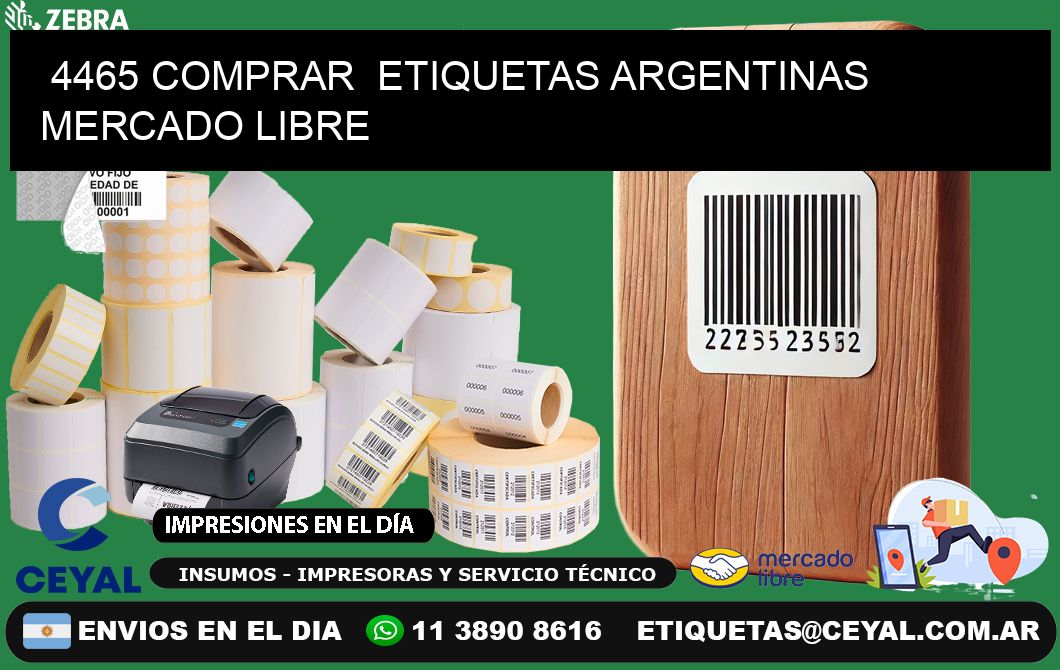 4465 COMPRAR ETIQUETAS ARGENTINAS MERCADO LIBRE