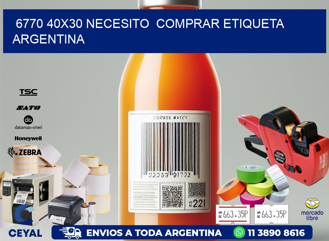 6770 40X30 NECESITO COMPRAR ETIQUETA ARGENTINA