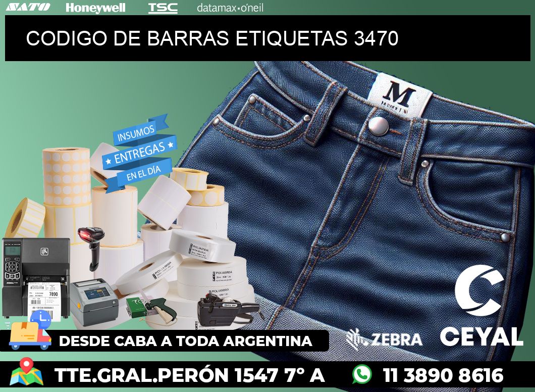 CODIGO DE BARRAS ETIQUETAS 3470