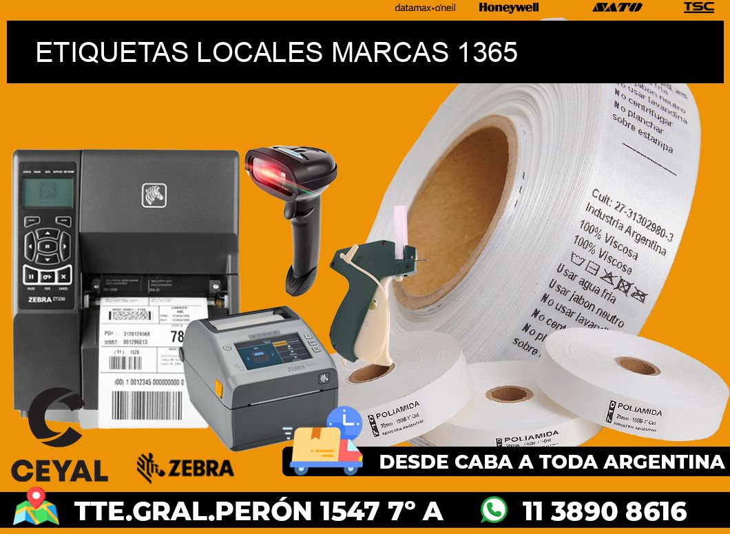 ETIQUETAS LOCALES MARCAS 1365