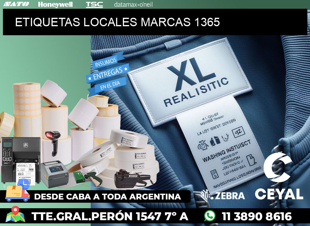 ETIQUETAS LOCALES MARCAS 1365