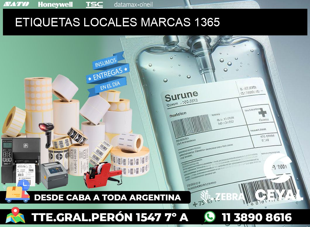 ETIQUETAS LOCALES MARCAS 1365