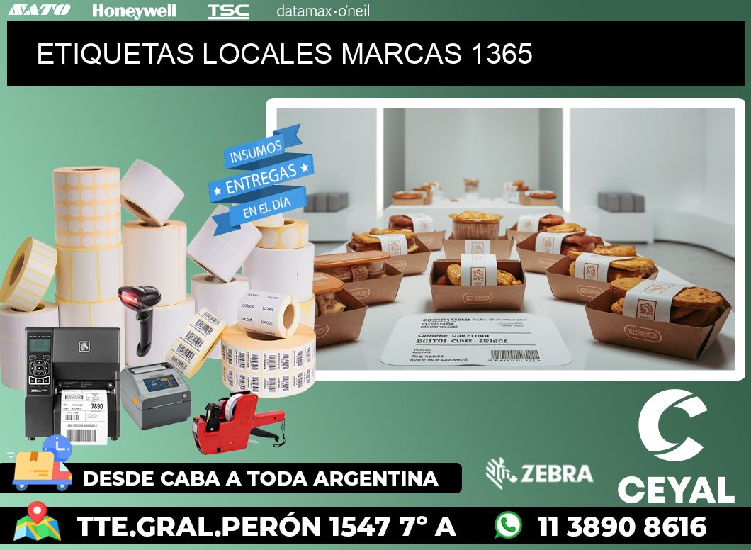 ETIQUETAS LOCALES MARCAS 1365