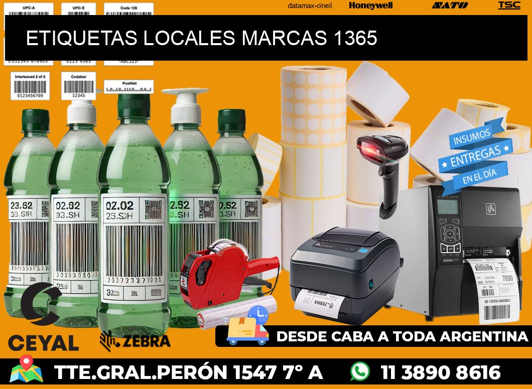 ETIQUETAS LOCALES MARCAS 1365