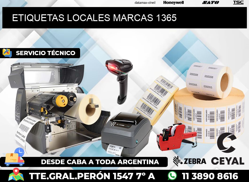 ETIQUETAS LOCALES MARCAS 1365