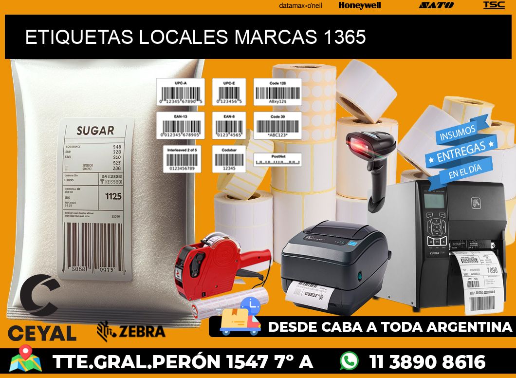 ETIQUETAS LOCALES MARCAS 1365