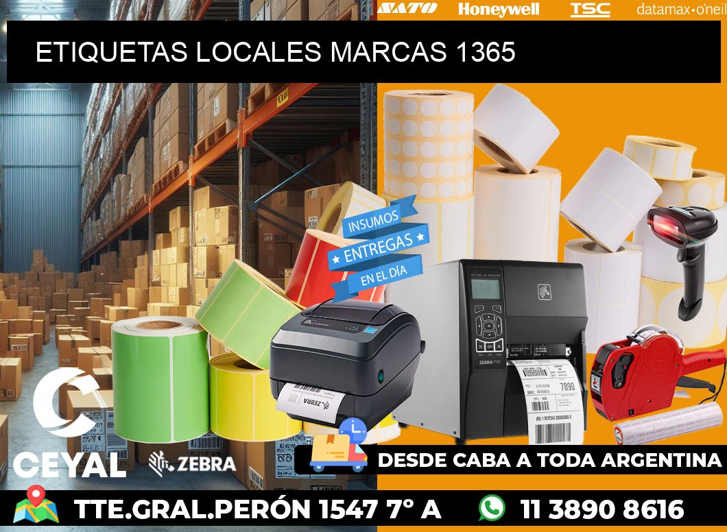 ETIQUETAS LOCALES MARCAS 1365