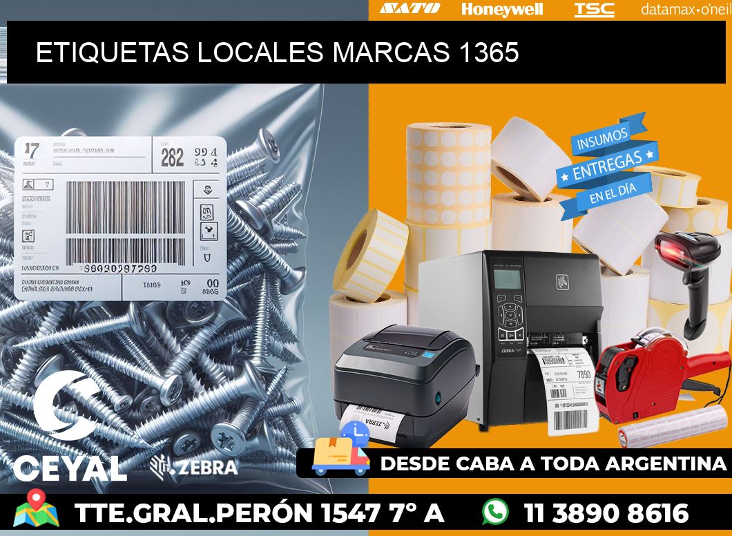 ETIQUETAS LOCALES MARCAS 1365