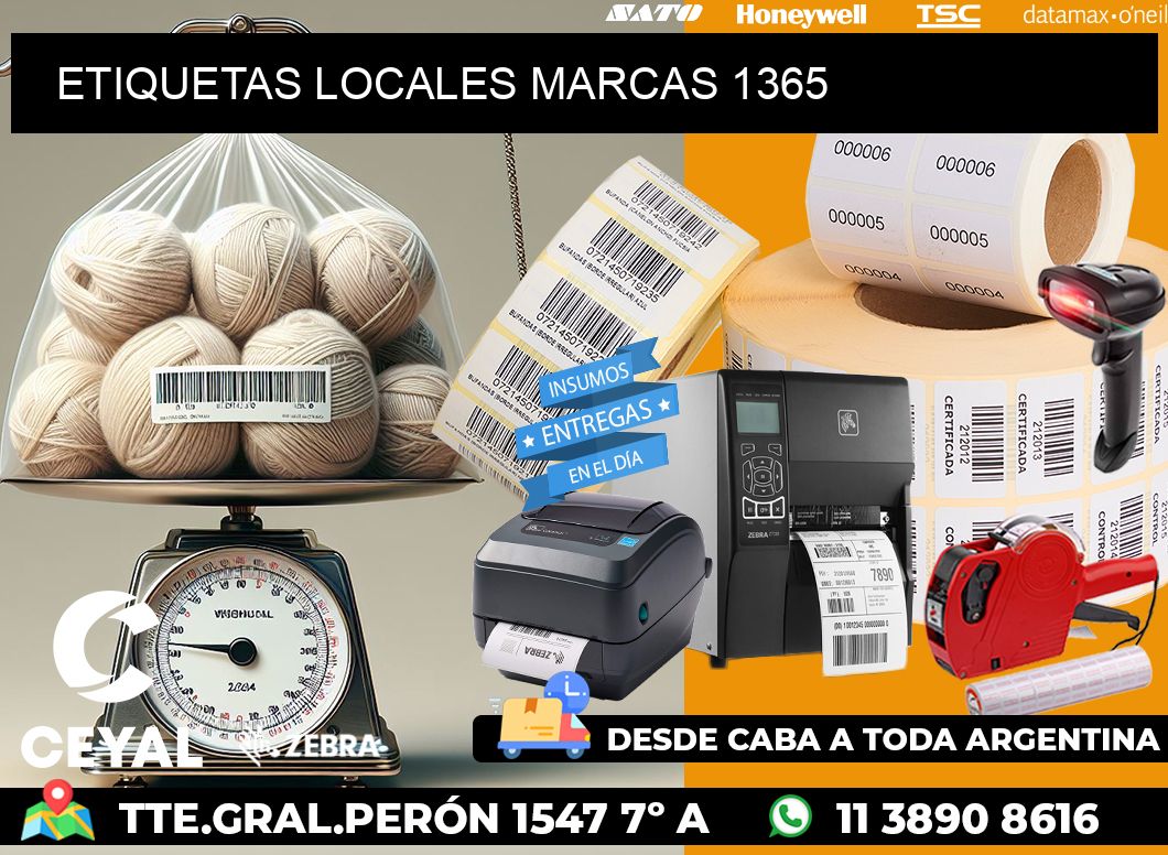 ETIQUETAS LOCALES MARCAS 1365