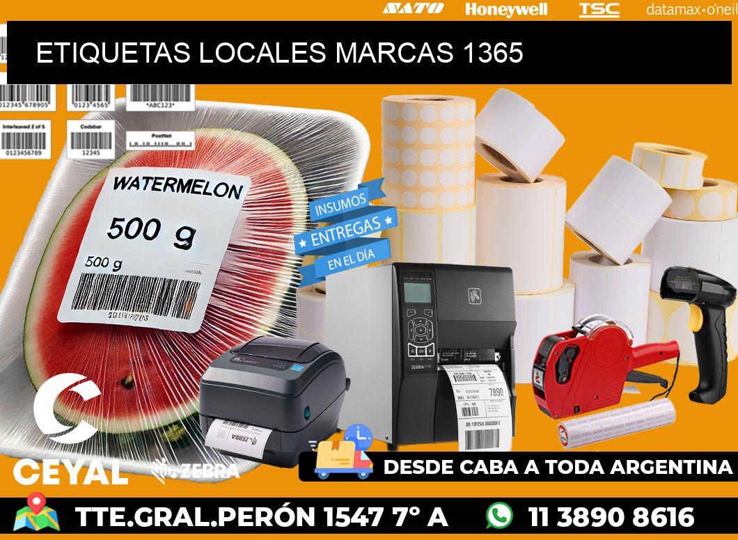 ETIQUETAS LOCALES MARCAS 1365