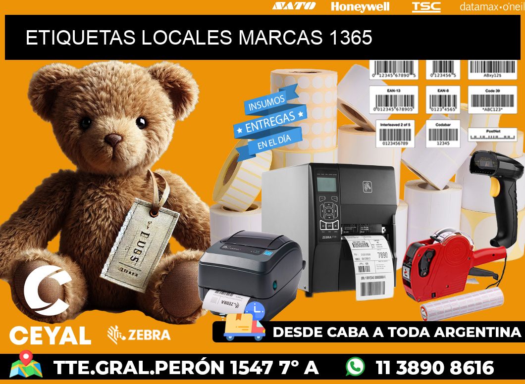 ETIQUETAS LOCALES MARCAS 1365