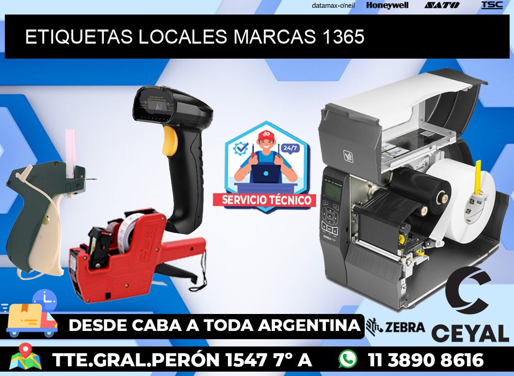 ETIQUETAS LOCALES MARCAS 1365