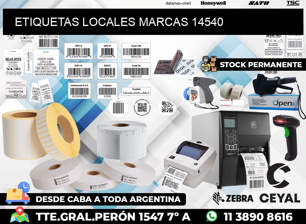 ETIQUETAS LOCALES MARCAS 14540