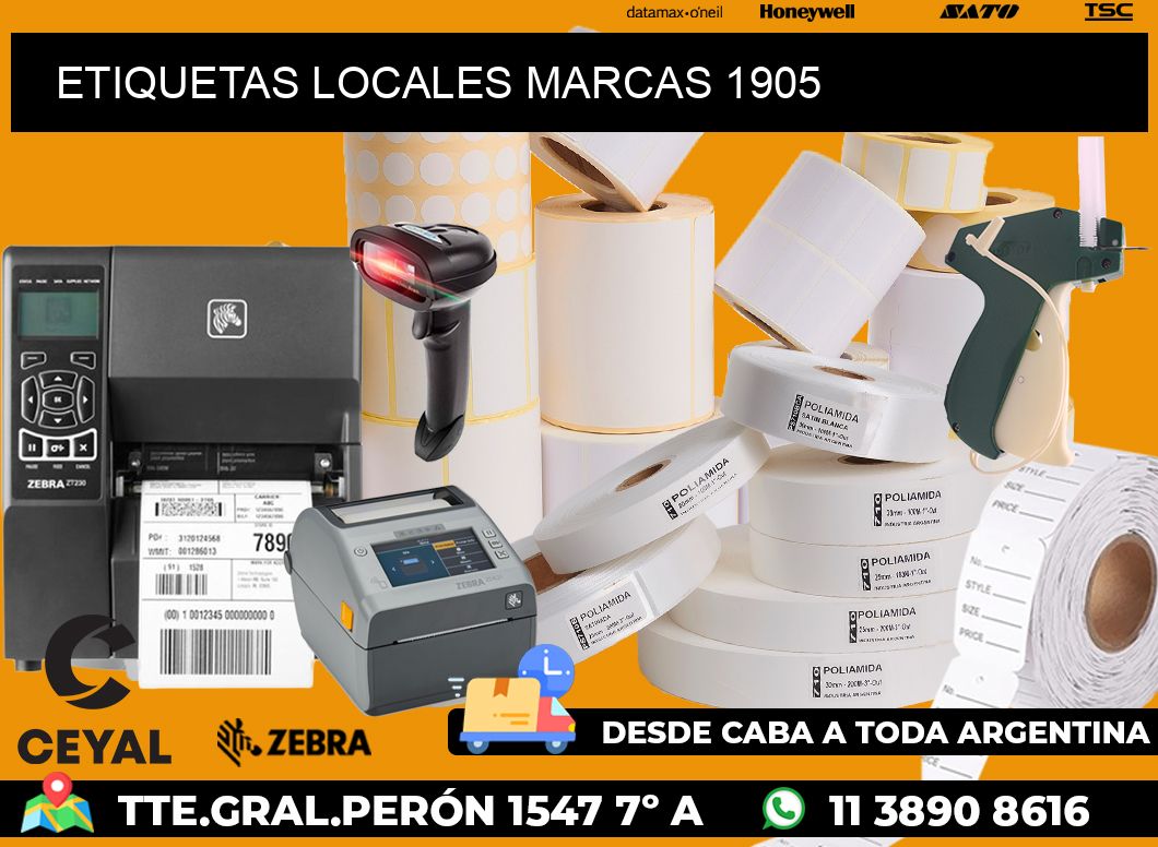 ETIQUETAS LOCALES MARCAS 1905