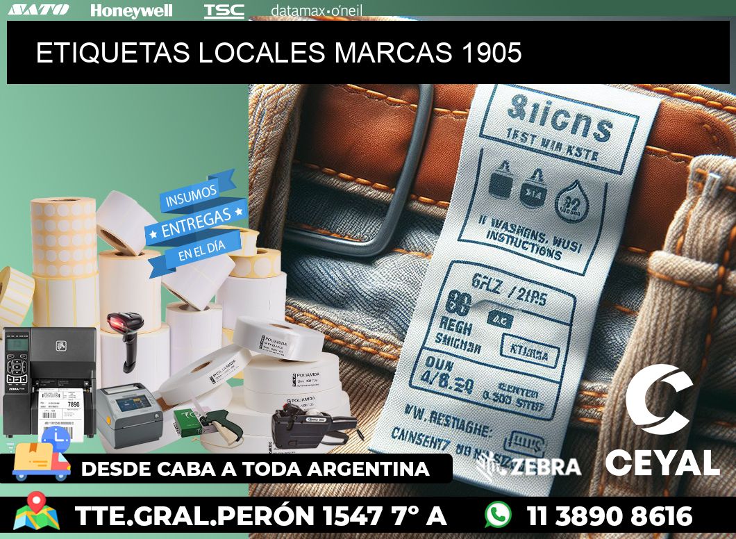 ETIQUETAS LOCALES MARCAS 1905