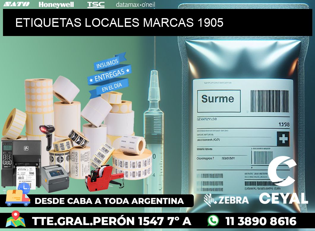 ETIQUETAS LOCALES MARCAS 1905