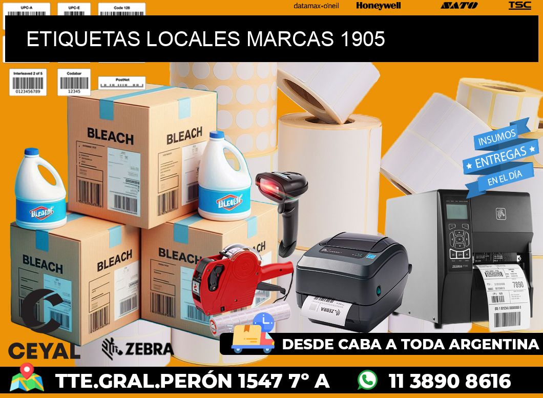 ETIQUETAS LOCALES MARCAS 1905