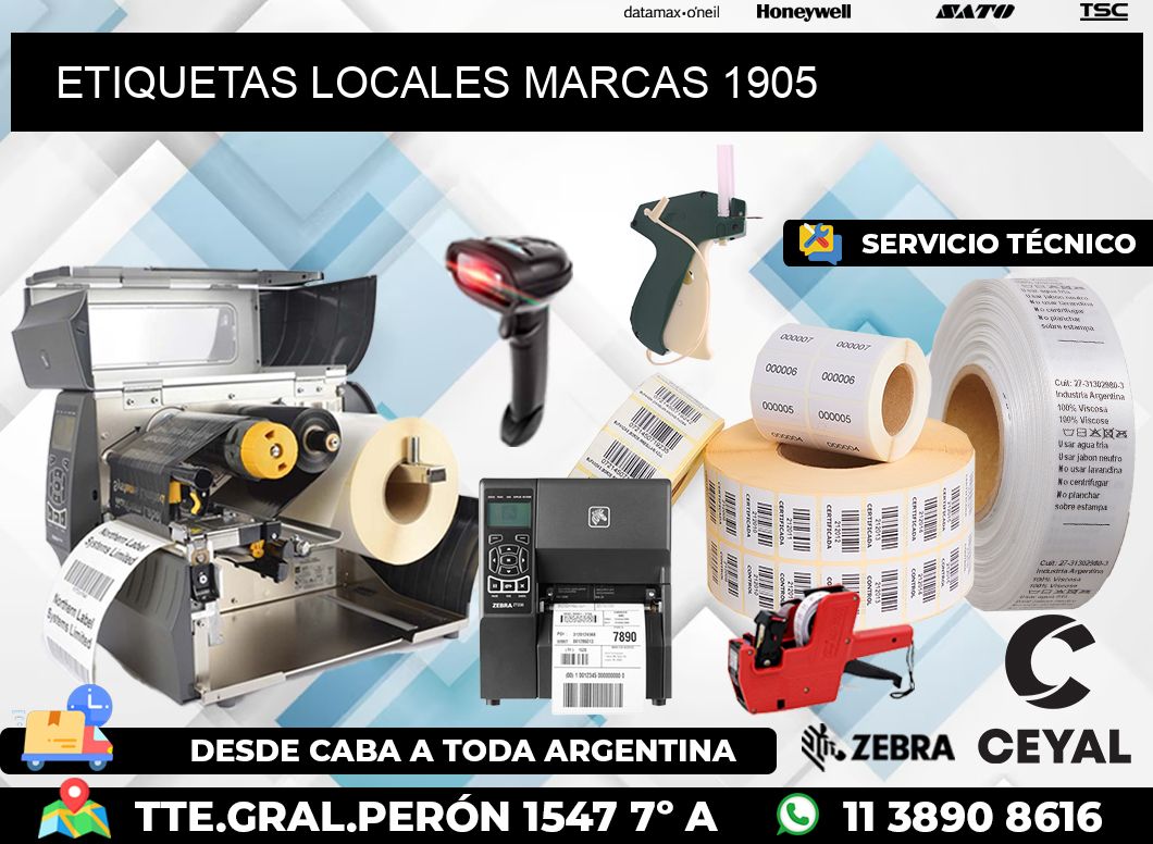 ETIQUETAS LOCALES MARCAS 1905