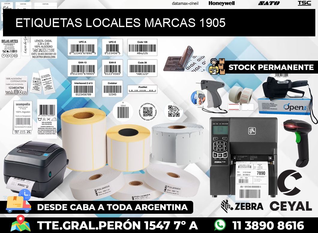 ETIQUETAS LOCALES MARCAS 1905