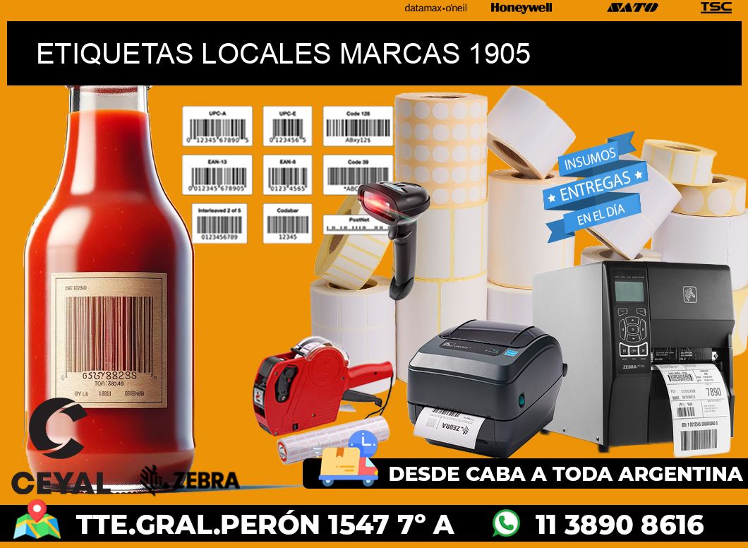 ETIQUETAS LOCALES MARCAS 1905