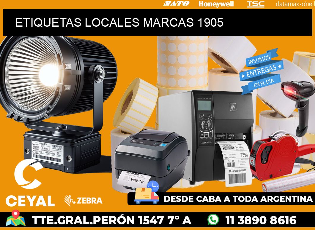 ETIQUETAS LOCALES MARCAS 1905