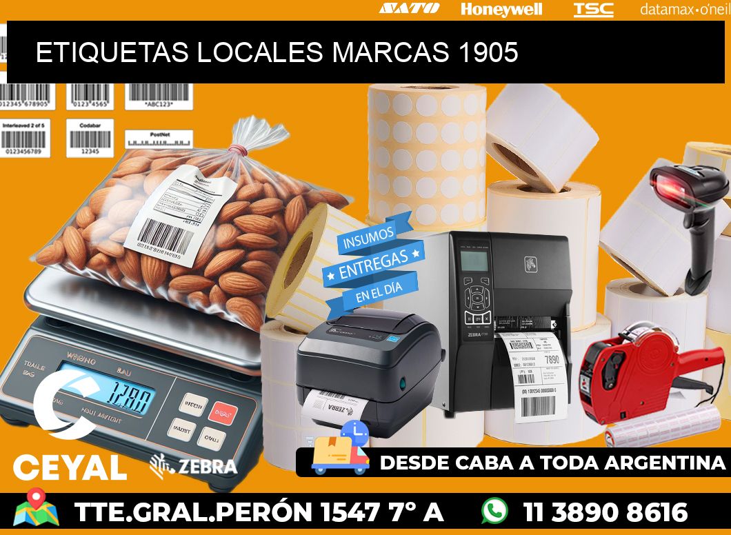 ETIQUETAS LOCALES MARCAS 1905