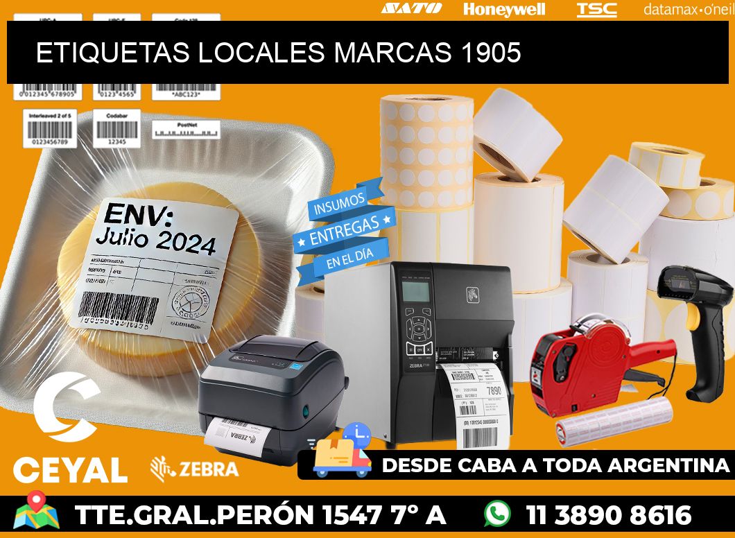 ETIQUETAS LOCALES MARCAS 1905