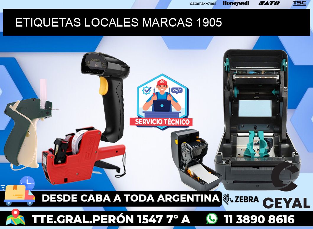 ETIQUETAS LOCALES MARCAS 1905