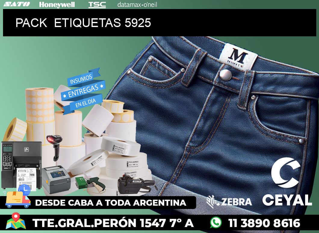 PACK ETIQUETAS 5925