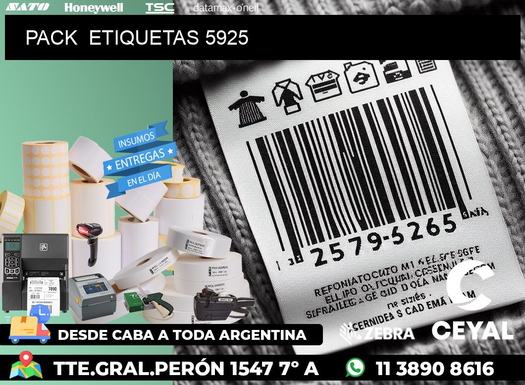 PACK ETIQUETAS 5925